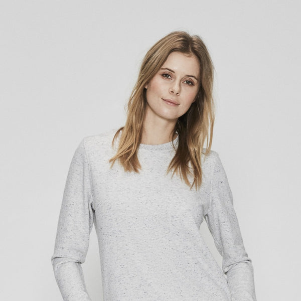 Lys grå melange bambus sweatshirt