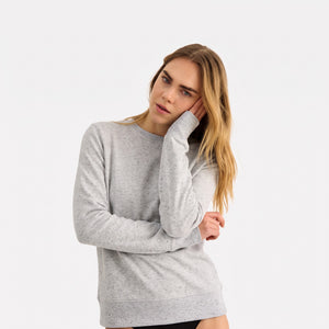 Lys grå melange bambus sweatshirt fra JBS of Denmark