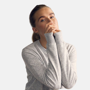 Lys grå melange bambus sweatshirt fra JBS of Denmark