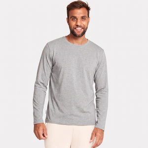 Grå langærmet bambus T-shirt fra Boody