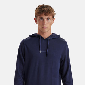 Blå bambus hoodie fra JBS of Denmark
