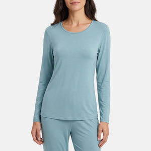 Nina Grøn langærmet pyjamassæt fra Bamboo Basics