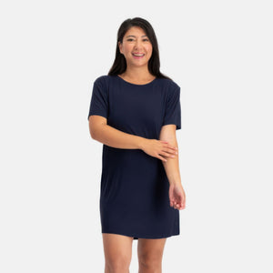 Nora Blå natkjole fra Bamboo Basics