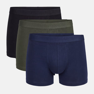3 pak bambus underbukser i sort/grå/navy