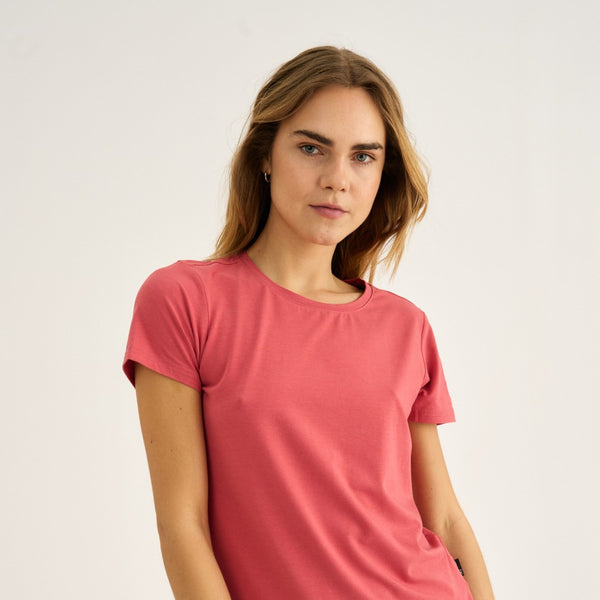 Rød bambus T-shirt