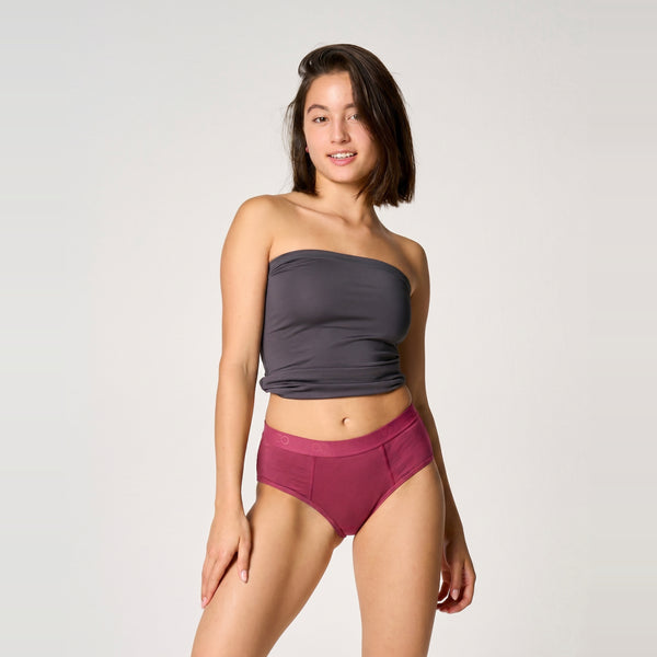 Kraftig Bambus Menstruationstrosa i Ruby Pink