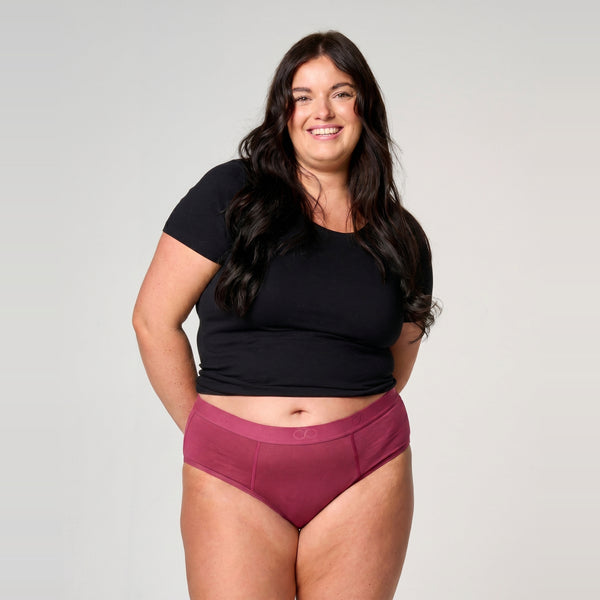 Kraftig Bambus Menstruationstrosa i Ruby Pink