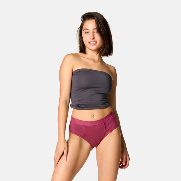 Kraftig Bambus Menstruationstrosa i Ruby Pink