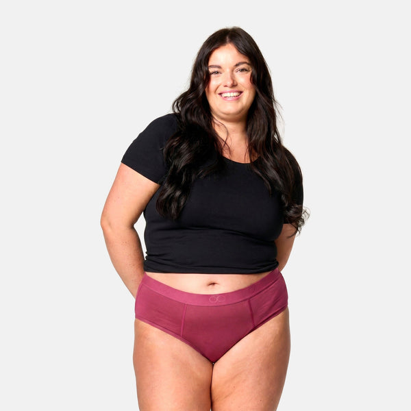 Kraftig Bambus Menstruationstrosa i Ruby Pink