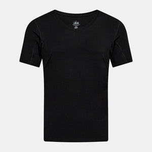 Sort bambus anti-sved T-shirt med V-hals