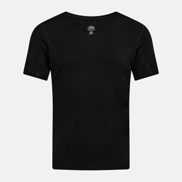 Sort bambus anti-sved T-shirt med V-hals