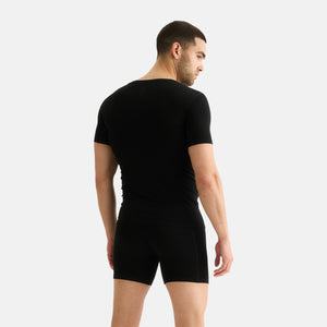 Sort bambus anti-sved T-shirt med V-hals