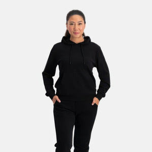 Sort bambus hoodie joggingsæt fra Bamboo Basics