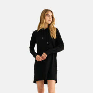 Sort bambus hoodie kjole