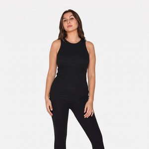 Sort rib bambus Tank Top fra Urban Quest