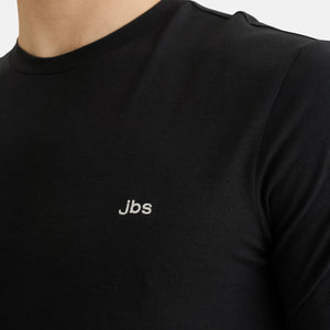 Sort langærmet bambus T-shirt til herre