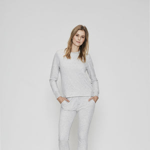 Lys grå melange bambus sweatshirt fra JBS of Denmark