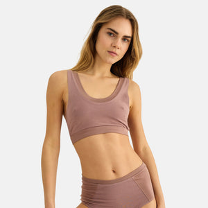 Taupe bambus BH top fra JBS of Denmark
