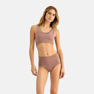 Taupe bambus BH top fra JBS of Denmark