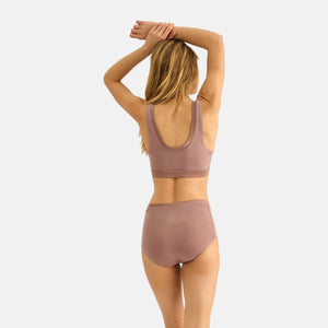 Taupe bambus BH top fra JBS of Denmark