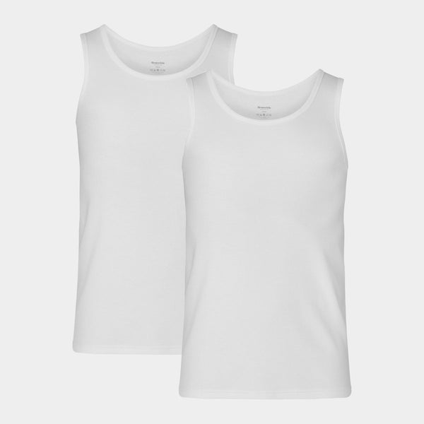 2 hvide rib bambus tank tops XXL   Resteröds