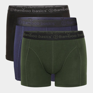 Rico bambus underbukser - sort, army og navy 3 pak S   Bamboo Basics