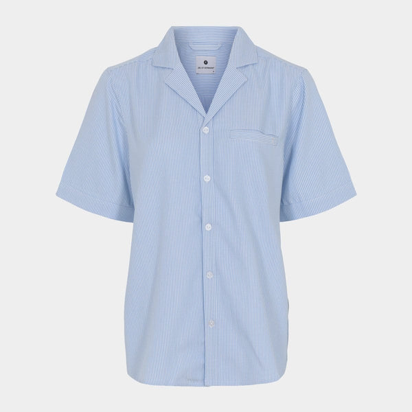 Ljusblå bambu kortärmad pyjamasskjorta JBS of Denmark