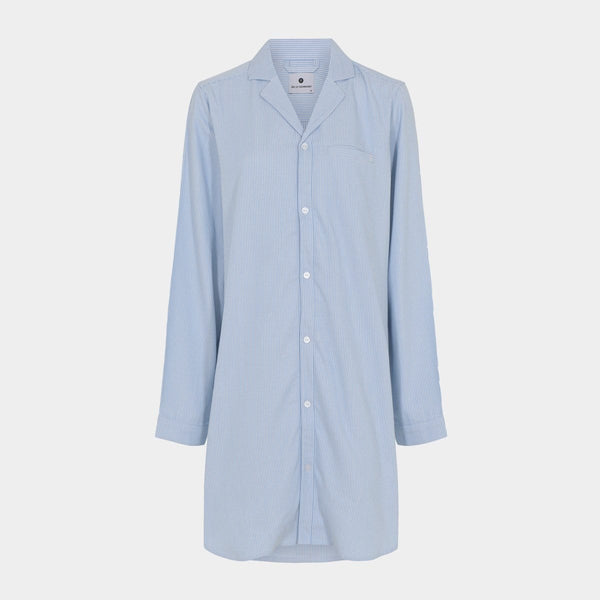 Ljusblå bambu pyjamas skjortklänning JBS of Denmark