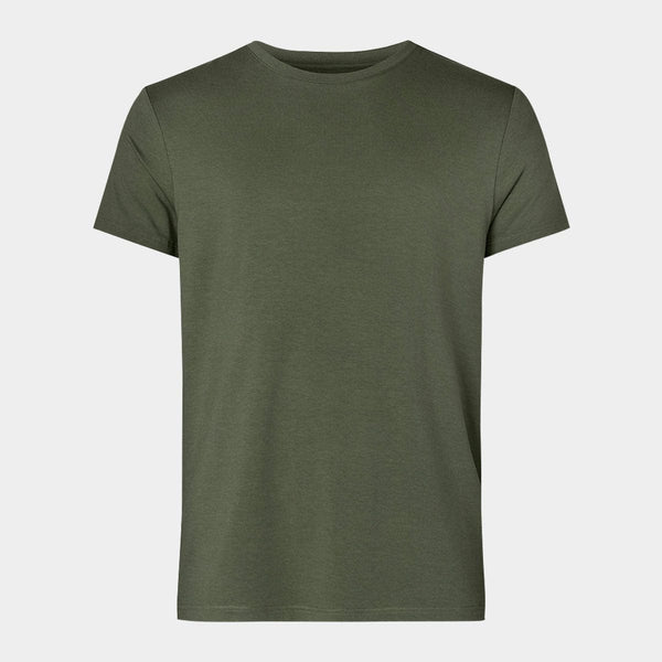 Army grön bambu crew neck T-shirt Resteröds