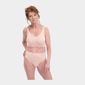 Belle bambus maxi trusser med smal elastikkant - rose nude 3 pak    Bamboo Basics