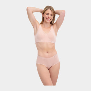 Sophie bambus hipsters med smal elastikkant - rose nude 2 pak    Bamboo Basics