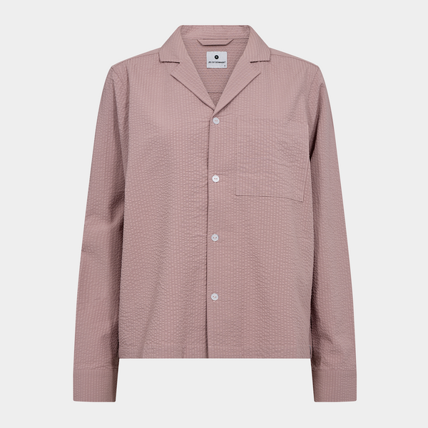 Rosa bambu pyjamasskjorta i seersucker kvalitet