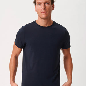 Navy crew neck bambus T-shirt    Copenhagen Bamboo