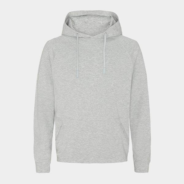 Lysegrå tynd hoodie i bambus S   Boody