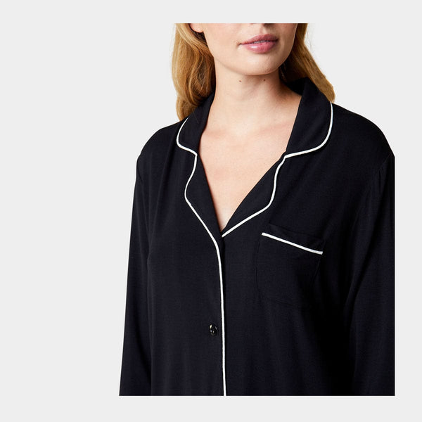 Joy bambu pyjamasskjorta - svart CCDK