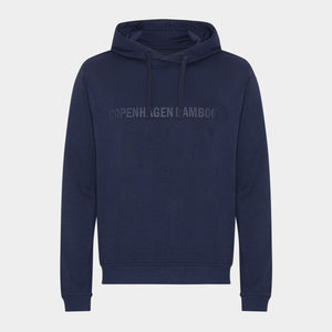 Navy bambus hoodie med logo XS   Copenhagen Bamboo