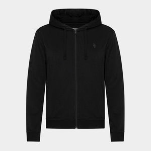 Sort bambus hoodie med lynlås XS   Copenhagen Bamboo