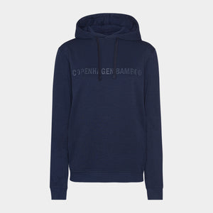 Navy bambus hoodie med logo XS   Copenhagen Bamboo