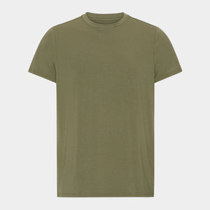 Oliven crew neck bambus T-shirt S   Copenhagen Bamboo