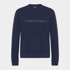 Navy bambus sweatshirt med logo XS   Copenhagen Bamboo