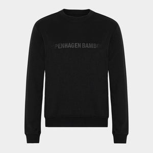 Sort bambus sweatshirt med logo XS   Copenhagen Bamboo