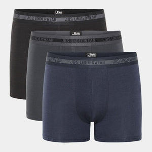 3-pack pojk kalsonger i svart - grå - marinblå JBS