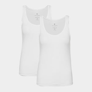 2 hvide bambus tank top XS   JBS of Denmark