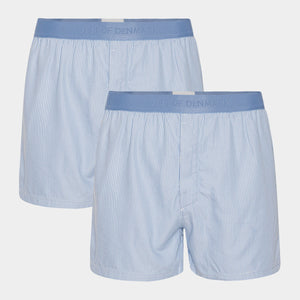 2 par lyseblå stribet bambus boxershorts S   JBS of Denmark