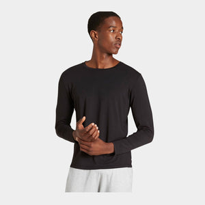 Sort langærmet crew neck bambus T-shirt    Boody