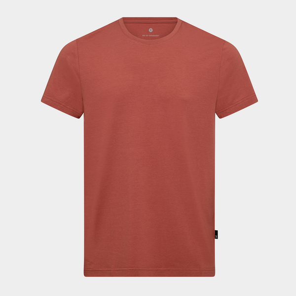 Orange bambu T-shirt med rund hals