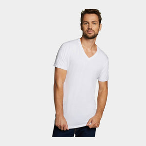 Vinn bambus slim fit T-shirt - Hvid 2 pak    Bamboo Basics