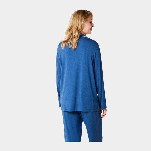 Joy bambu pyjamasskjorta - duvblå CCDK