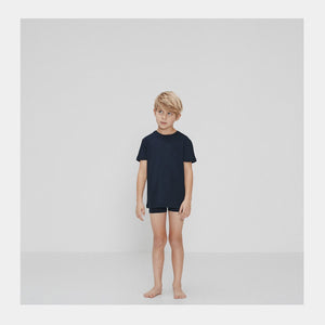 Mörkblå bambu T-shirt med rund hals till pojka JBS of Denmark