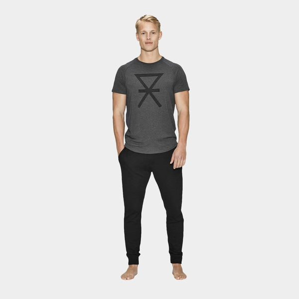 Grå crew neck bambu T-shirt med print JBS of Denmark